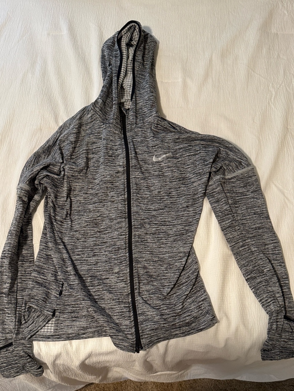 Nike Women’s Heather Gray Full-Zip Hooded Jacket